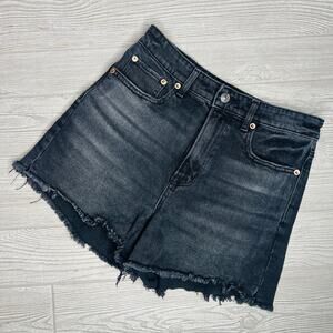 American eagle outfitters stretch size 2 black shorts cutoff